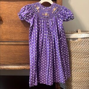 Smocked LSU dress